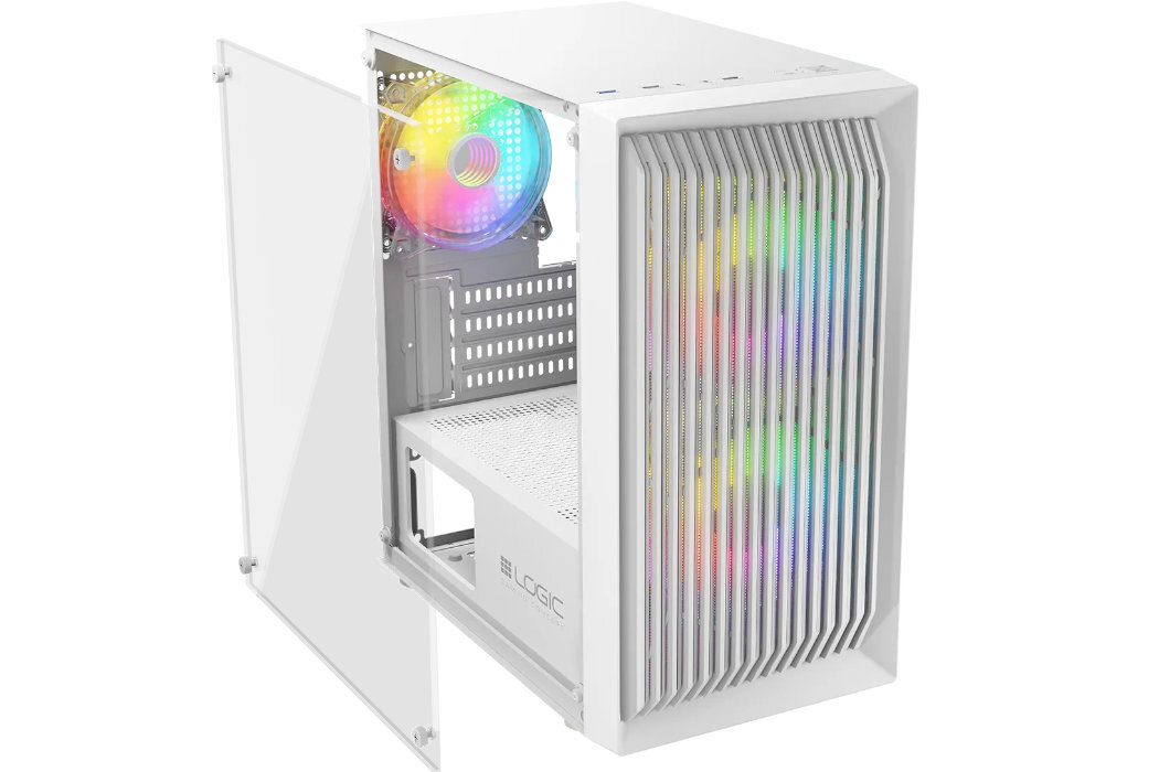 Obudowa LOGIC Atos Mini ARGB Filtry montaż aranżowania kabli panel