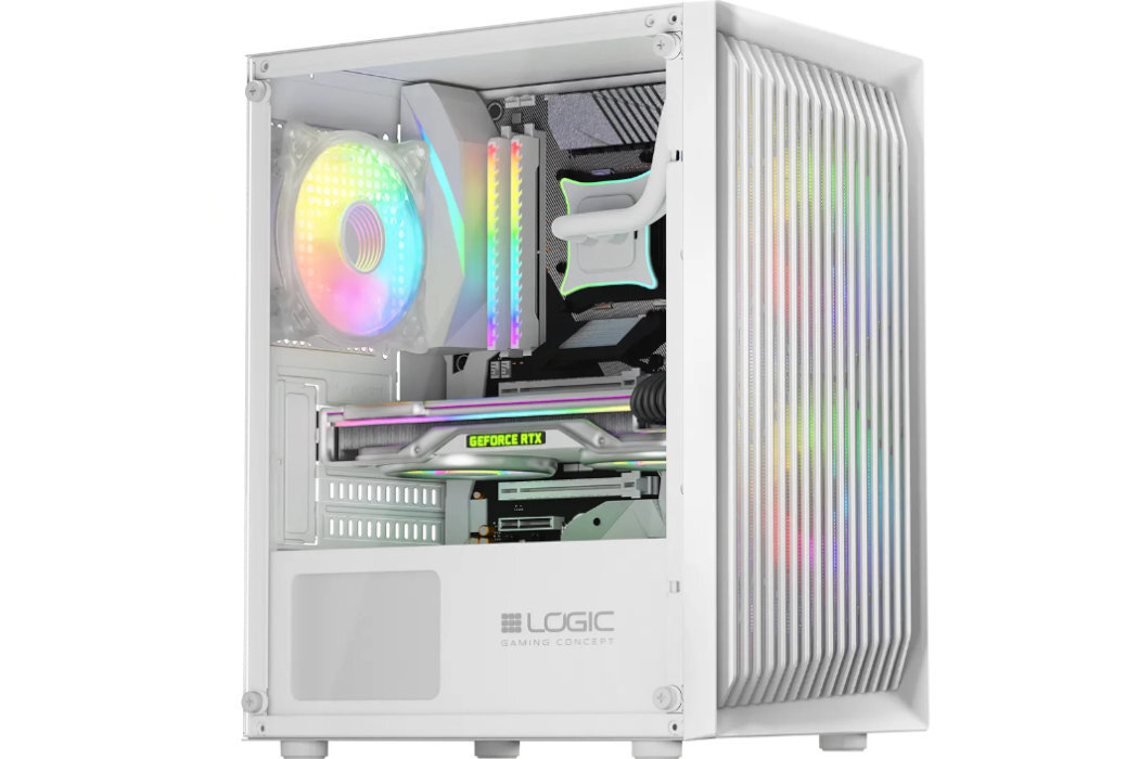 Obudowa LOGIC Atos Mini ARGB Filtry montaż aranżowania kabli panel