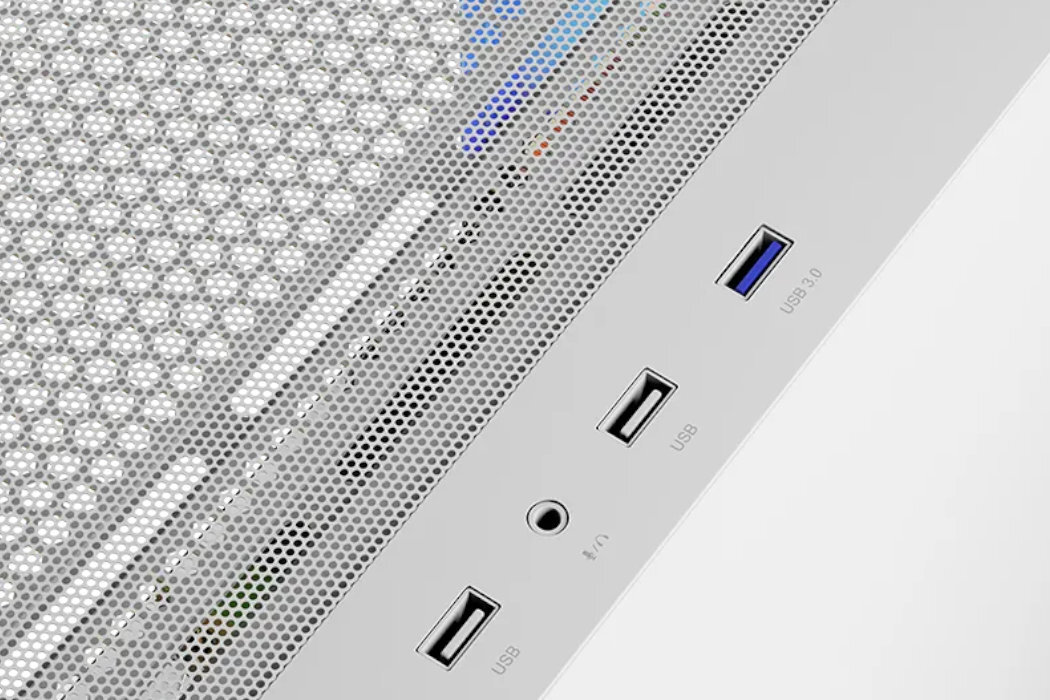 Obudowa LOGIC Portos Midi ARGB Filtry montaż aranżowania kabli panel