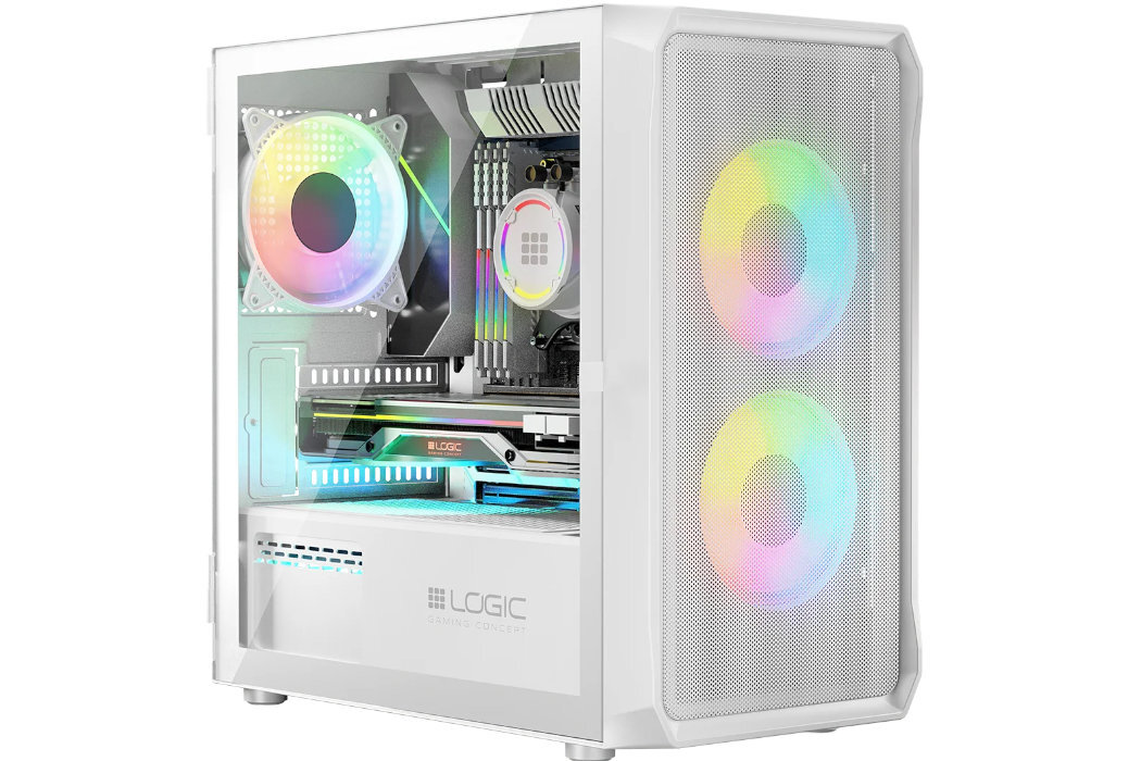 Obudowa LOGIC Portos Mini ARGB Filtry montaż aranżowania kabli panel
