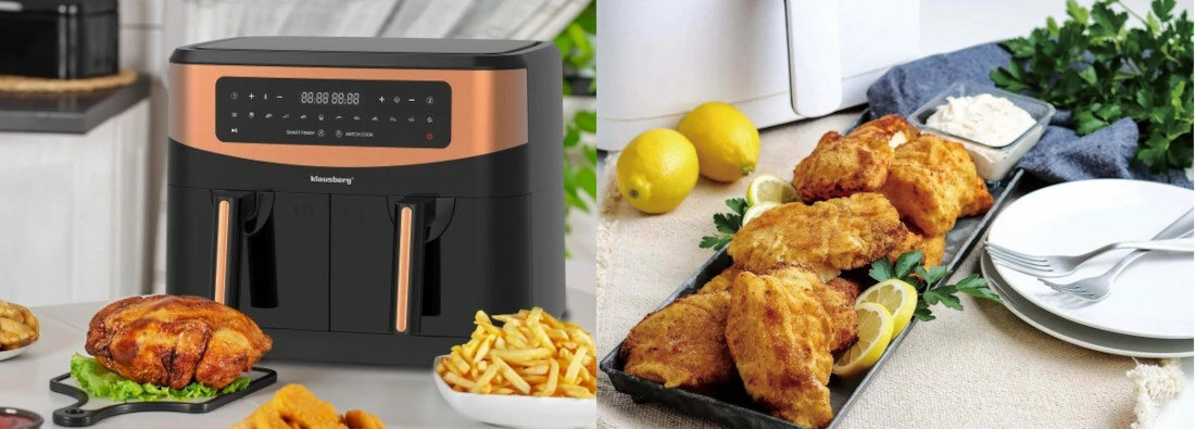 Frytkownica beztłuszczowa KLAUSBERG KB-7589 Air Fryer Duża pojemność kosza 7,7 l