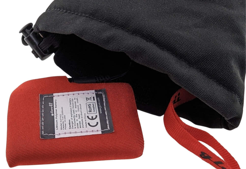 Podgrzewane rękawiczki GLOVII GS21 GS21 (rozmiar XL) Czarny  Czas pracy poziomy Wydajna bateria Li-Poly baterie pojemnosc 2100mAh