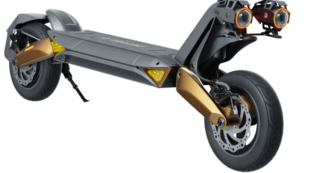 Hulajnoga elektryczna RUPTOR R3 Miedziany przedni hamulec tarczowy tylny hamulec tarczowy elektryczny duza sila hamowania kierunkowskazy