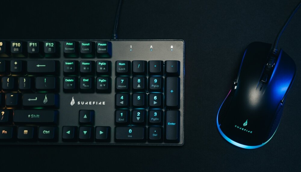 Mysz SUREFIRE Buzzard Claw RGB podswietlenie przyciski kontrola rozgrywka manewry programowalne przyciski