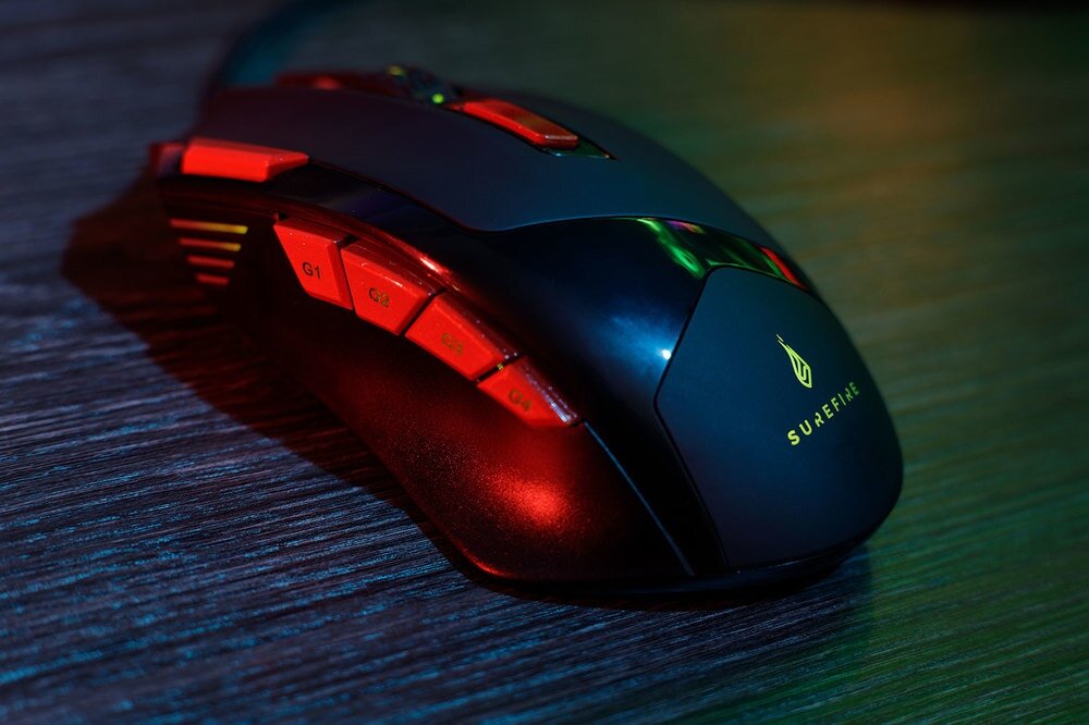 Mysz SUREFIRE Eagle Claw RGB podswietlenie przyciski kontrola rozgrywka manewry programowalne przyciski