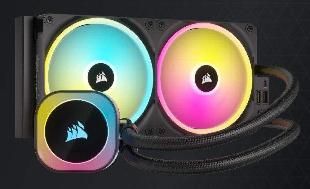 Chłodzenie wodne CORSAIR iCUE LINK H115i RGB Czarny regulacja obroty tryb Zero RPM