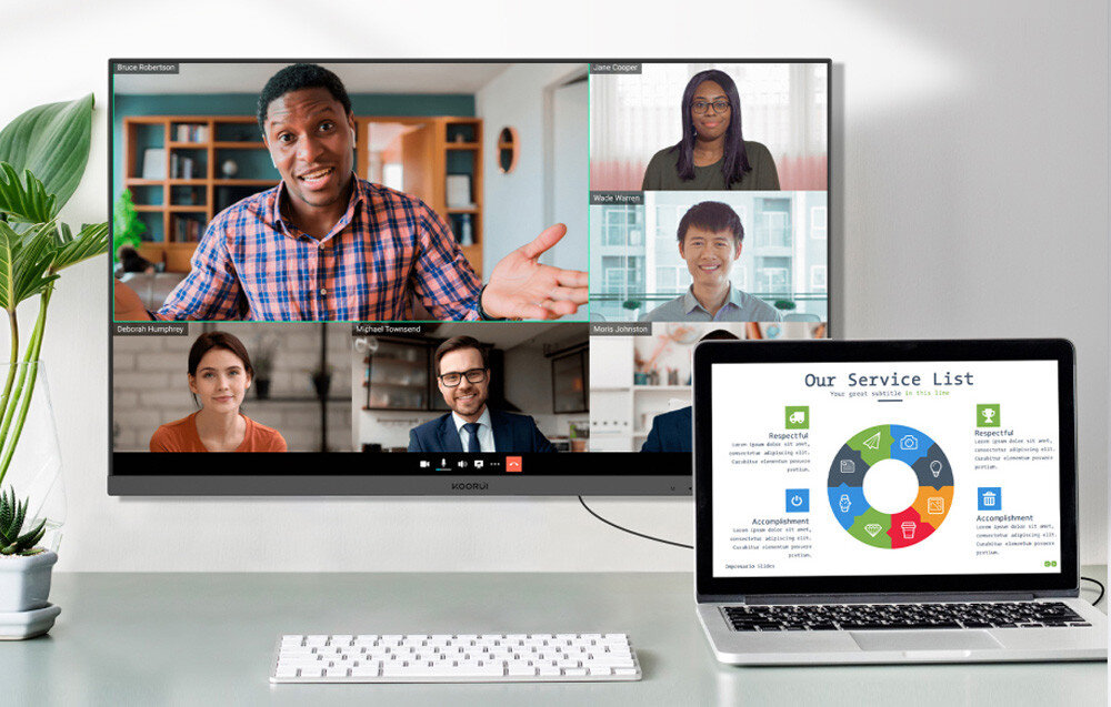 Monitor KOORUI P01 23.8 1920x1080px 100Hz regulacja ergonomia nachylenie mocowanie VESA