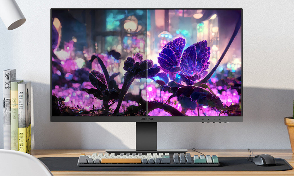 Monitor KOORUI P01 23.8 1920x1080px 100Hz tryby funkcje ochrona wzroku porty złącza podłączenie