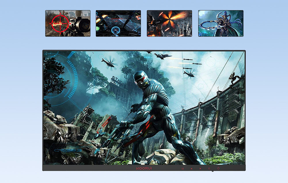 Monitor KOORUI 24E4 23.8 1920x1080px 165Hz 1 ms synchronizacja FreeSync G-Sync obraz klatki zrywanie