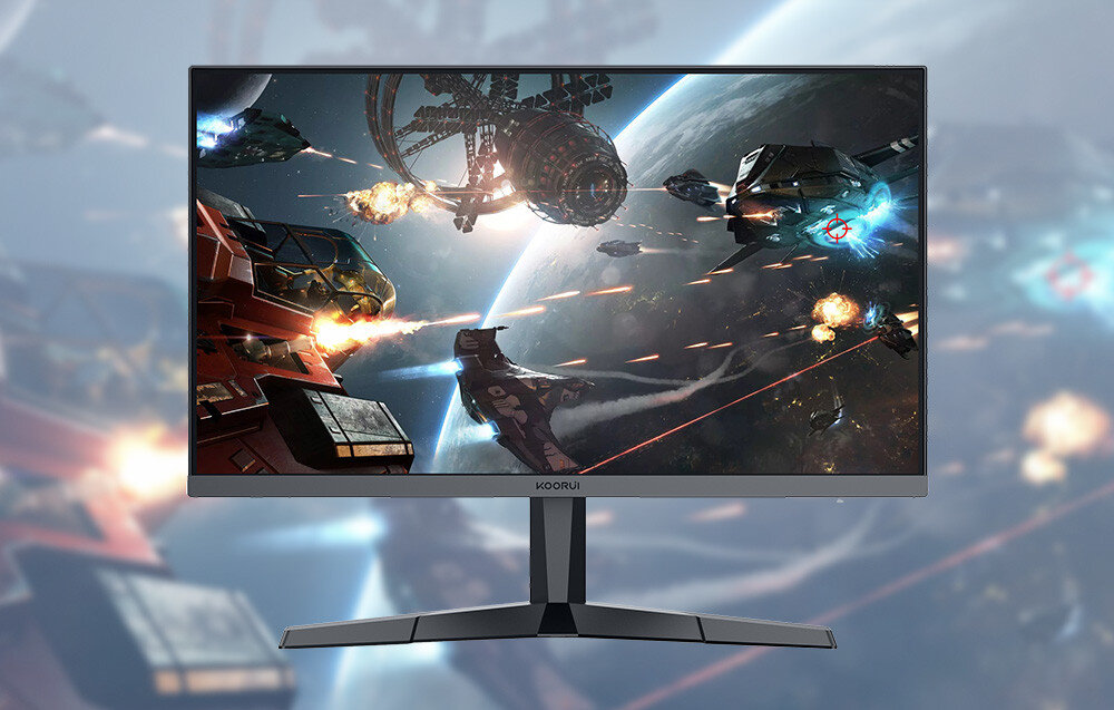 Monitor KOORUI 24E3 24 1920x1080px IPS 165Hz 1 ms przekątna rozdzielczość odświeżanie opóźnienie przeznaczenie cechy zalety