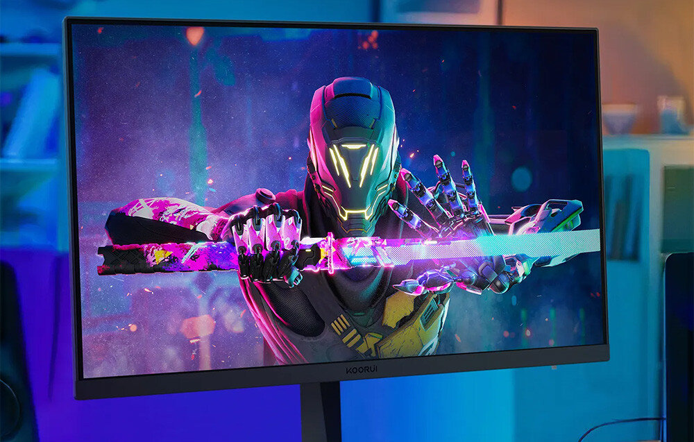 Monitor KOORUI 24E3 24 1920x1080px IPS 165Hz 1 ms matryca kolory sRGB paleta kąty widzenia widoczność