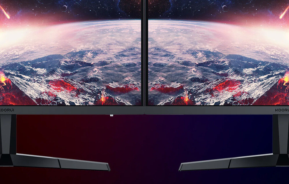 Monitor KOORUI 24E3 24 1920x1080px IPS 165Hz 1 ms porty złącza podłączenie nachylenie ergonomia regulacja mocowanie VESA