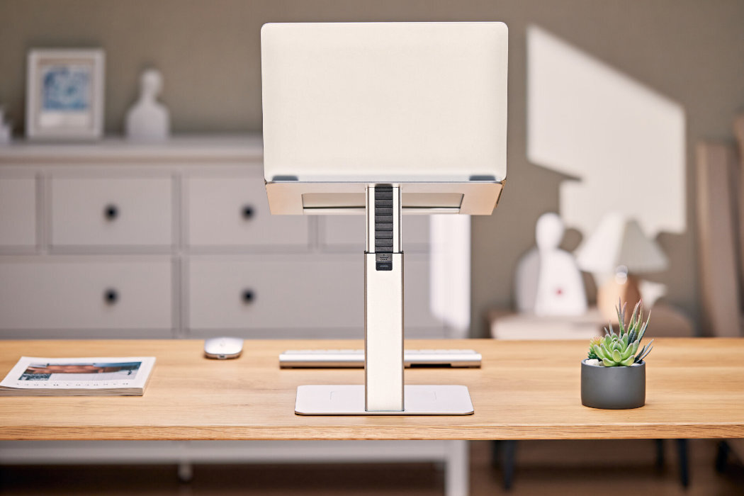 Podstawka pod laptopa GEMBIRD NBS-D1-02 ergonomia wygoda bezpieczeństwo przenoszenie silikon aluminium