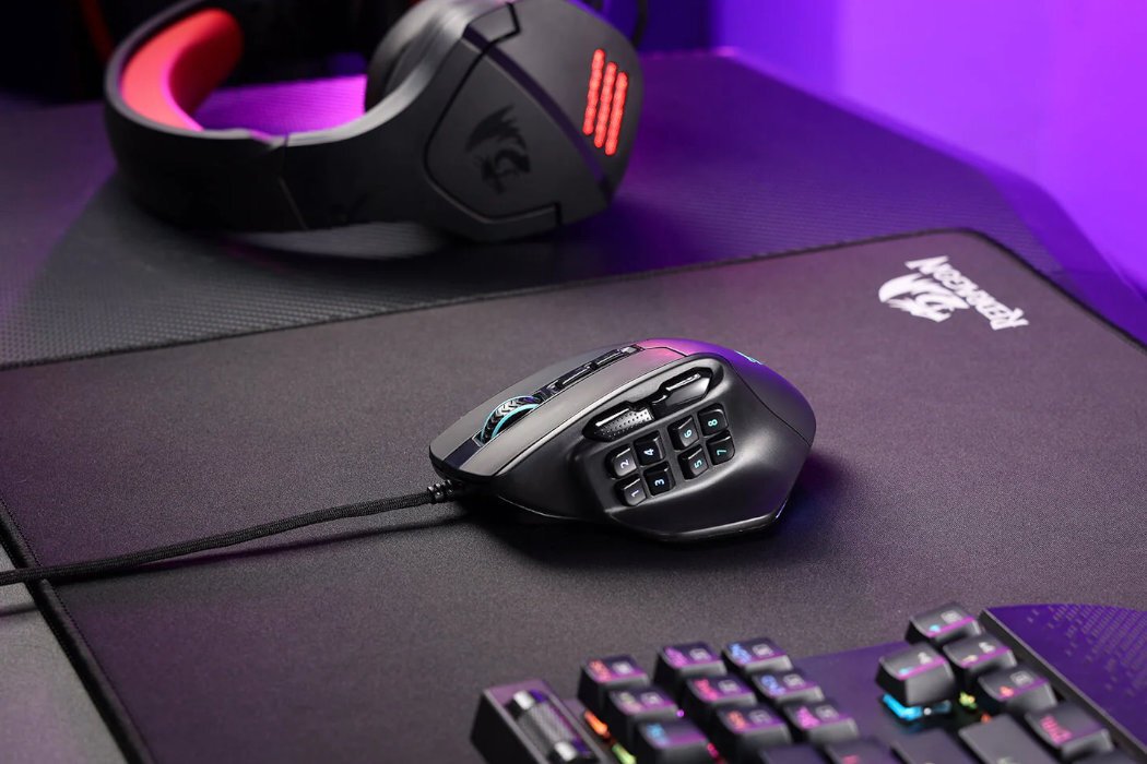 Mysz REDRAGON Aatrox M811 RGB gracze gaming RGB przyciski uniwersalność kabel bateria nanoodbiornik