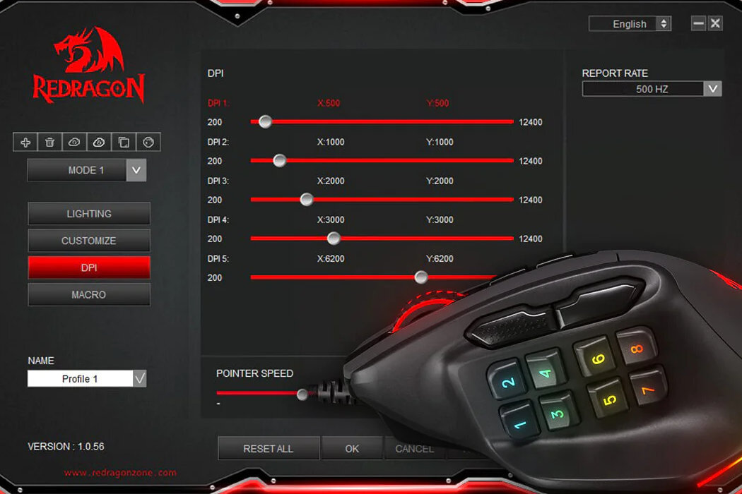 Mysz REDRAGON Aatrox M811 RGB gracze gaming RGB przyciski uniwersalność kabel bateria nanoodbiornik