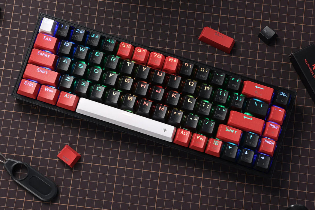 Klawiatura REDRAGON Castor Pro K631 RGB wytrzymałość modowanie szybkość wymiana garczy rgb wyposażenie