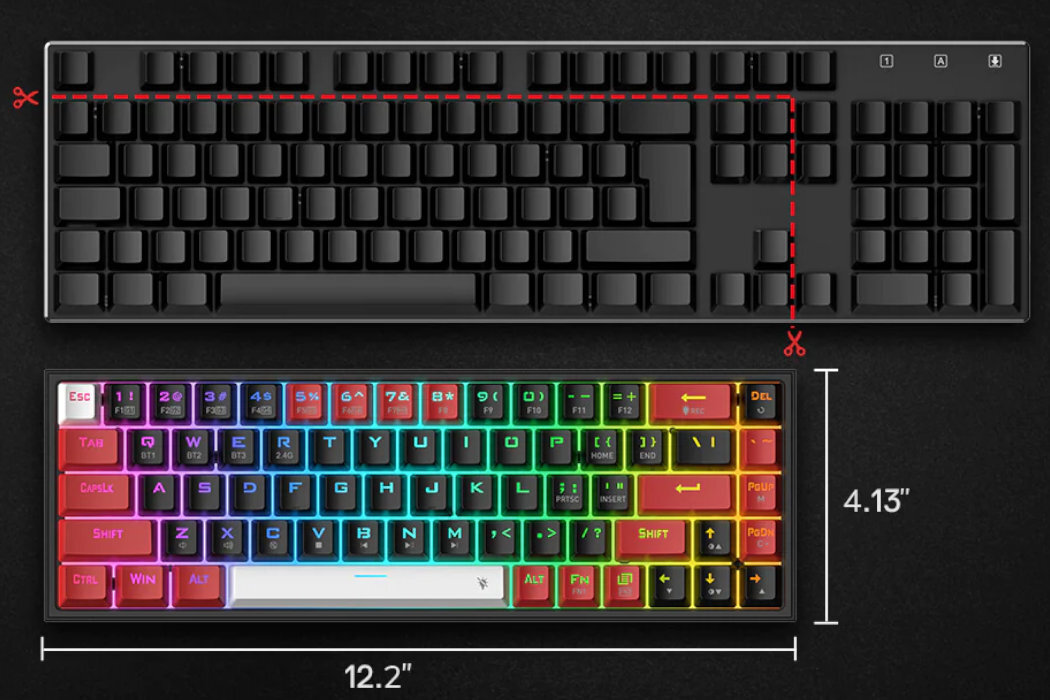 Klawiatura REDRAGON Castor Pro K631 RGB wytrzymałość modowanie szybkość wymiana garczy rgb wyposażenie