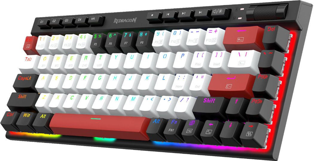 Klawiatura REDRAGON Magic Wand Mini Pro K635WBR RGB wytrzymałość modowanie szybkość wymiana garczy rgb wyposażenie
