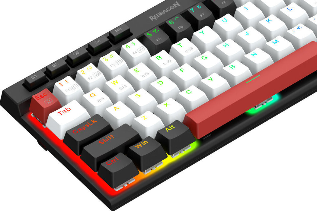Klawiatura REDRAGON Magic Wand Mini Pro K635WBR RGB wytrzymałość modowanie szybkość wymiana garczy rgb wyposażenie