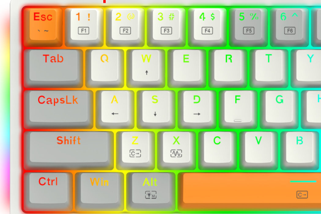 Klawiatura REDRAGON Akali K642WGO RGB wytrzymałość modowanie szybkość wymiana garczy rgb wyposażenie