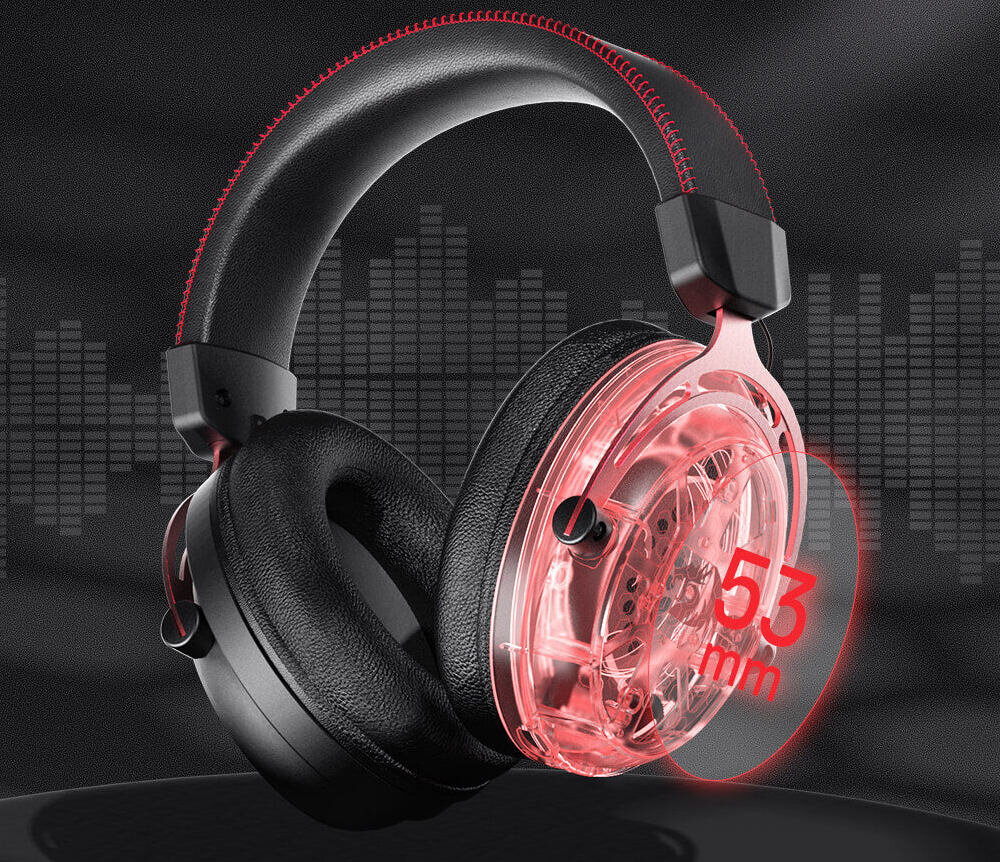 Słuchawki REDRAGON Diomedes H386 design komfort lekkość dźwięk jakość wrażenia słuchowe ergonomia lekkość sport aktywność podróże czas pracy działanie