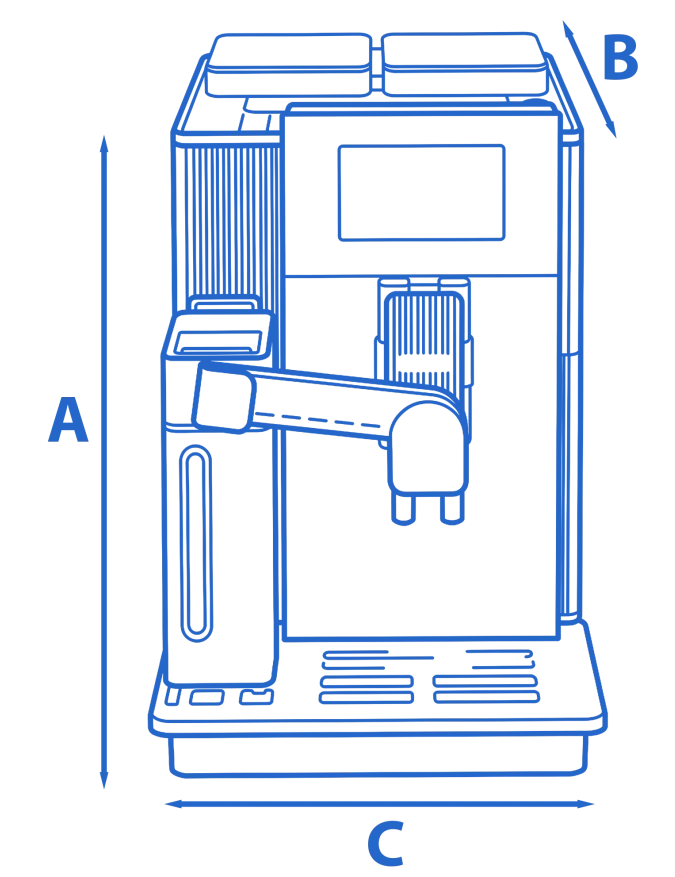 DELONGHI Maestosa - wymiary
