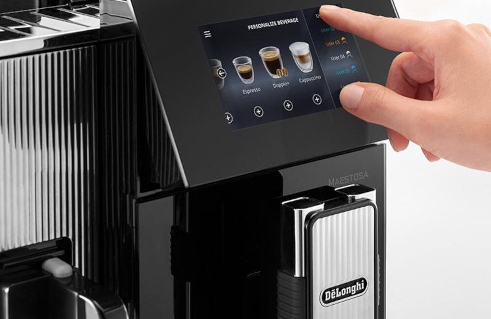 Ekspres DELONGHI Maestos EPAM960.75.GLM Intuicyjny kolorowy wyświetlacz 5-calowy dotykowy kolorowy wyswietlacz