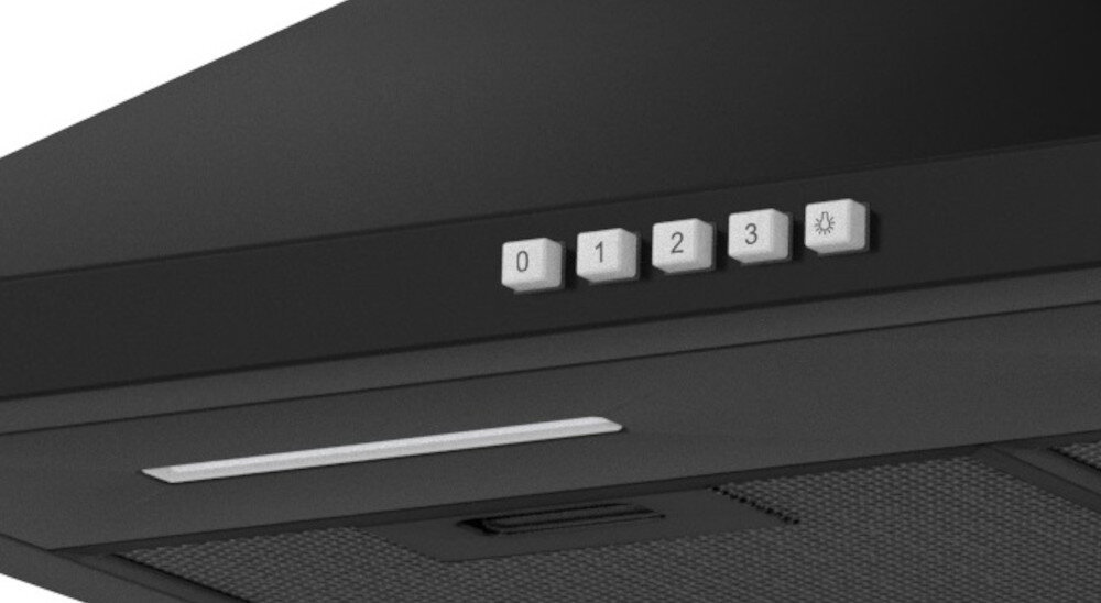 Okap VDB Tube Czarny dotykowe sterowanie