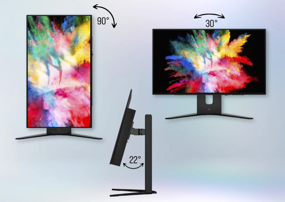 Monitor CORSAIR Xeneon 27QHD240 27 2560x1440px 240Hz 0.03 ms regulacja nachylenie obrót ergonomia mocowanie VESA