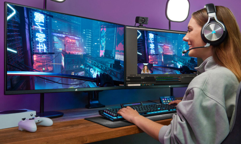 Monitor CORSAIR Xeneon 27QHD240 27 2560x1440px 240Hz 0.03 ms wzrok ochrona migotanie niebieskie światło