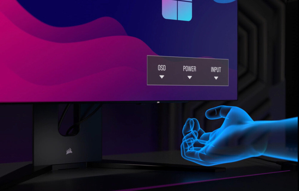 Monitor CORSAIR Xeneon 27QHD240 27 2560x1440px 240Hz 0.03 ms czujnik OSD menu ustawienia obsługa
