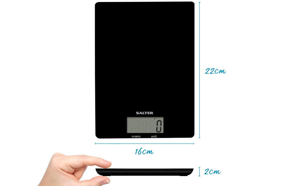 Waga kuchenna SALTER 1170 BKDR Łatwe przechowywanie wymiary