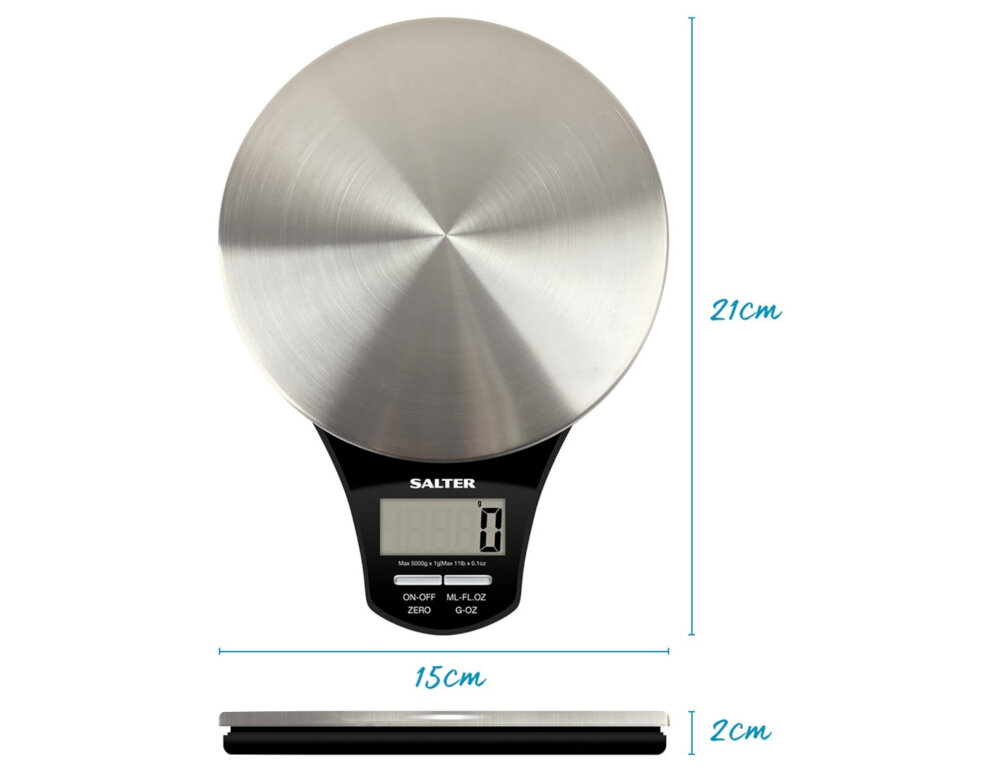 Waga kuchenna SALTER 1035 SSBKDREU16 Aquatronic Łatwe przechowywanie wymiary