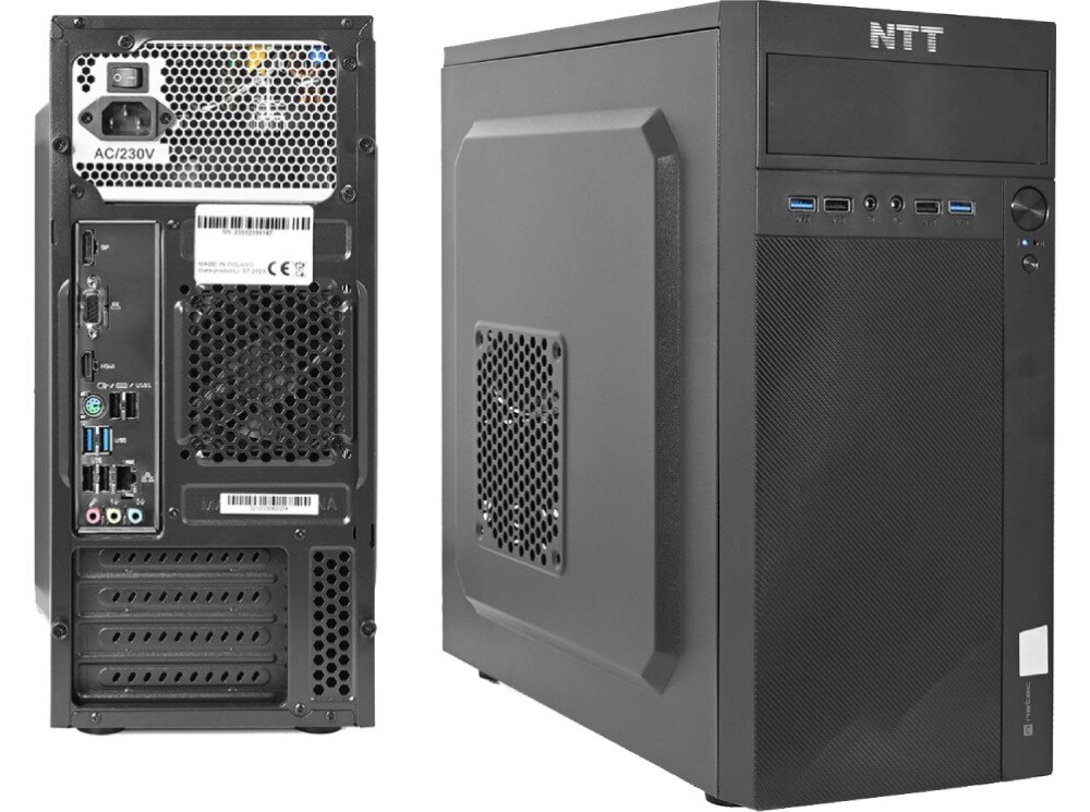 Komputer NTT Desk ZKO-i312H610-L02H i3-12100 16GB RAM 512GB SSD Wi-Fi Windows 11 Home porty złącza