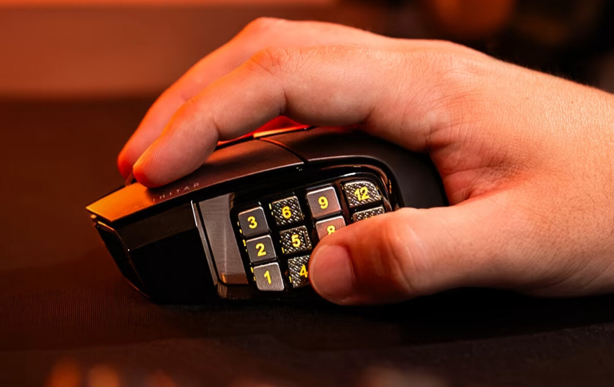 Mysz CORSAIR Scimitar Elite Wireless RGB przyciski skróty makra