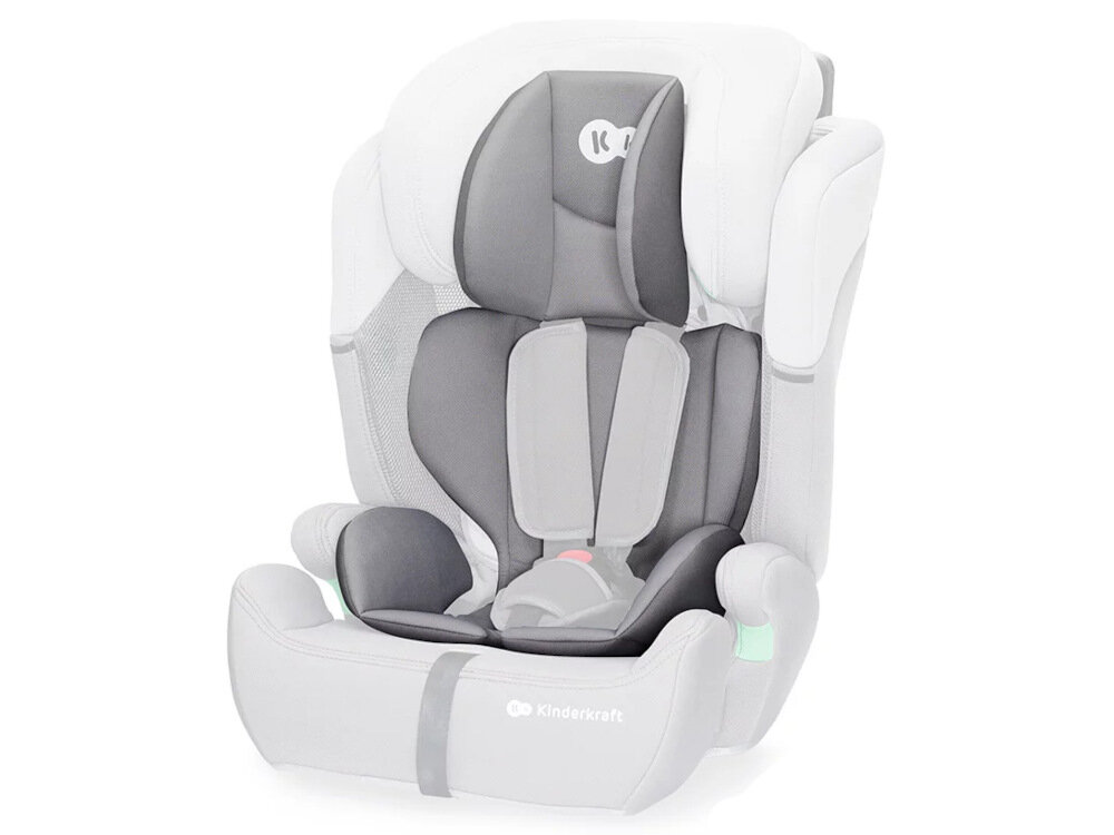 Fotelik samochodowy KINDERKRAFT Comfort Up I-Size 9-36 kg Szary wkladka miekka wygodna pelen komfort pokroweic mozna sciagnac i wyprac