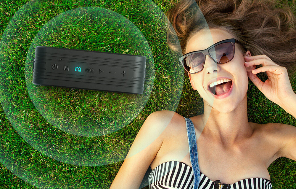 Głośnik mobilny TRONSMART Force Max Czarny przetworniki poziom głośności boost soundpulse audio radiatory