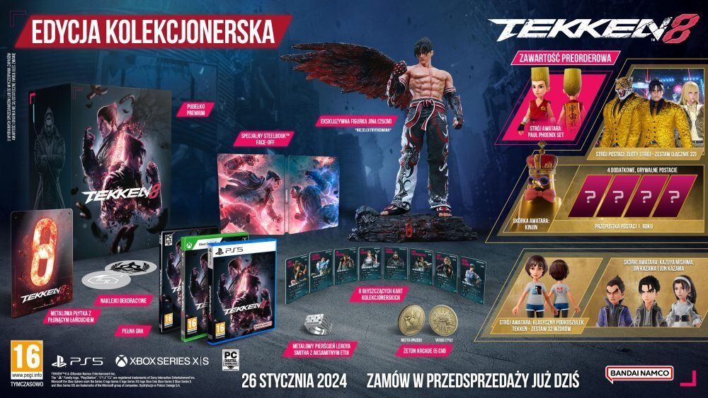 Tekken 8 Gra legendarna seria los wojownicy rywalizacja porywajace widowiskowe życie 