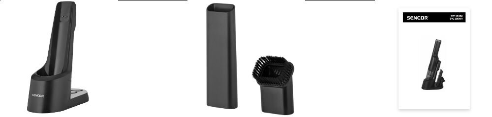 Odkurzacz ręczny SENCOR SVC 308BK stacja ładująca intrukcja obsługi