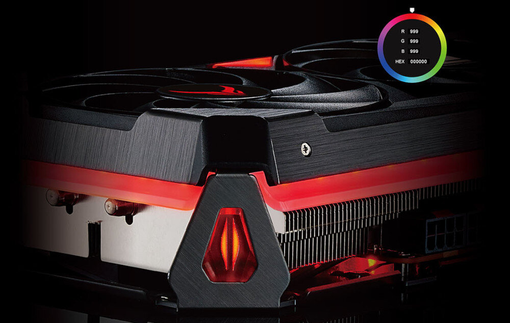 Karta graficzna POWERCOLOR Radeon RX 7800 XT Red Devil 16GB Edycja Limitowana wygląd styl podświetlenie kolor