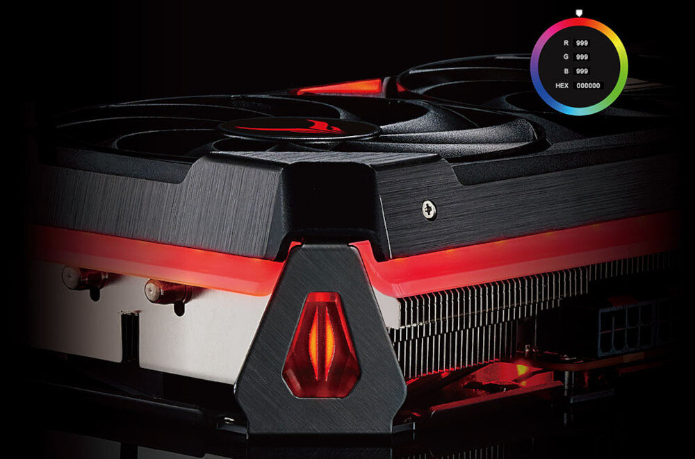 Karta graficzna POWERCOLOR Radeon RX 7800 XT Red Devil 16GB styl wygląd obudowa podświetlenie