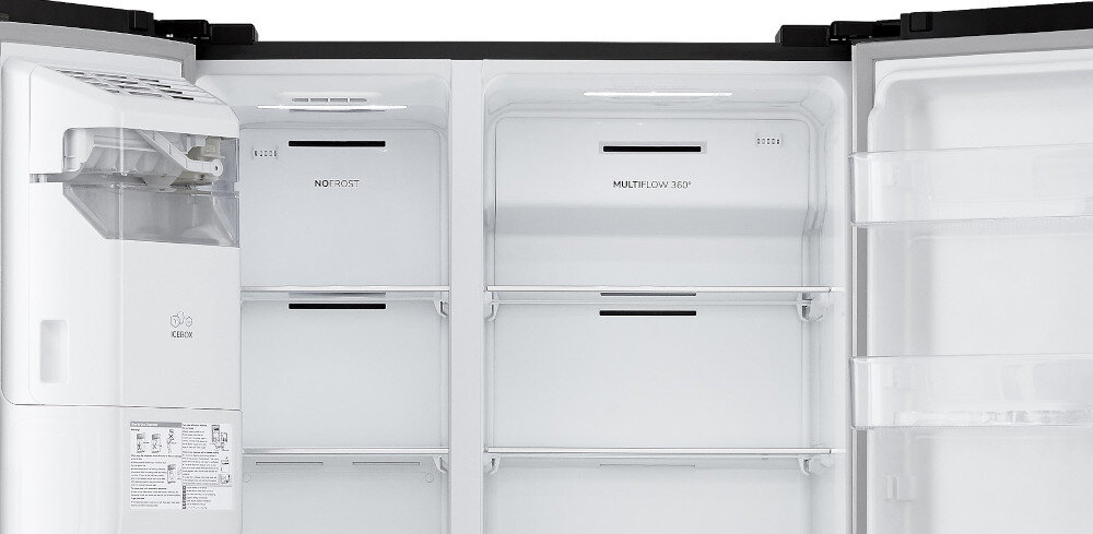 LODÓWKA LG GSM32HSBEH MULTI DOOR 179CM CZARNY MAT PODAJNIK WODY Oświetlenie LED światło jasność