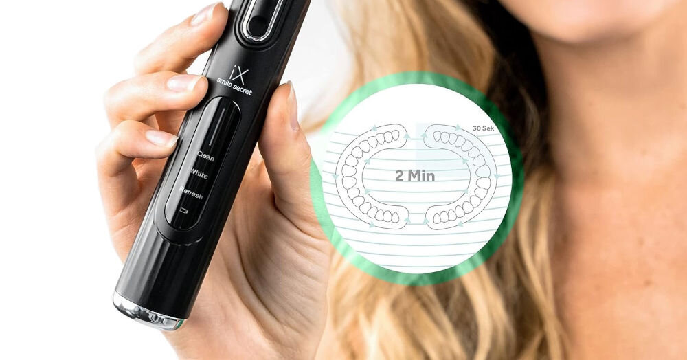 Szczoteczka soniczna SMILESECRET IX Biały właściwe szczotkowanie podstawa zdrowej jamy ustnej wbudowany timer dokładne czyszczenie 2-minutowy cykl czyszczenia wibracje szczoteczki sygnalizacja przejścia do innej części jamy ustnej 30 sekund dla każdej strefy eliminacja bakterii zanieczyszczeń głębokie oczyszczenie świeżość 