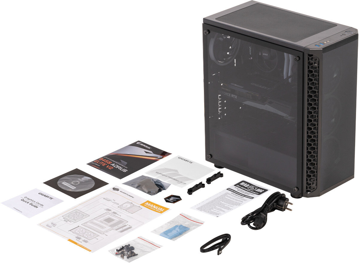 Komputer MAD DOG MD3600-A06 R5-3600 16GB RAM 500GB SSD 1TB HDD GeForce RTX3060 Windows 11 Home zawartość opakowania