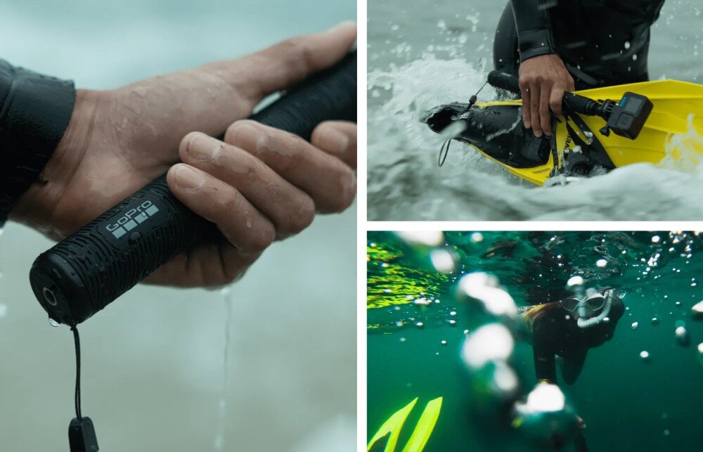 Wysięgnik z pilotem GoPro Hero 12 Extension Pole + Shutter Remote konstrukcja uchwyt sztywność wodoodporność