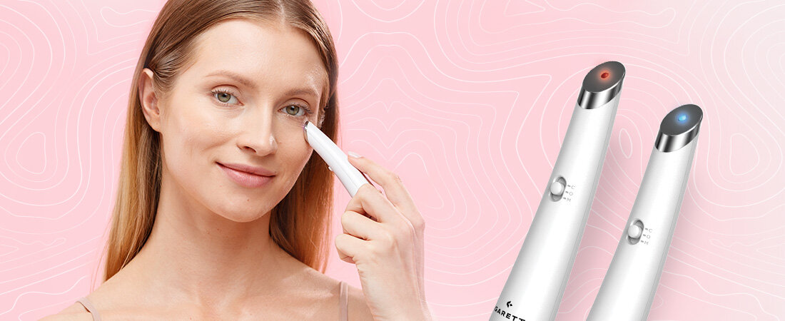 Masażer do oczu GARETT BEAUTY Glow Eye Biały opis glowny banner