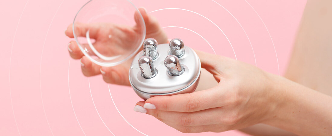 Masażer GARETT BEAUTY Pretty Face Srebrny wibracje soniczne drgania mikroprady