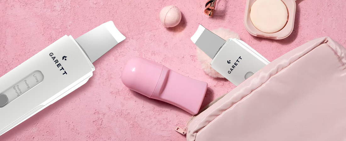 Urządzenie do peelingu kawitacyjnego GARETT Beaty Breeze Scrub Biały swiatlo led oczyszczanie