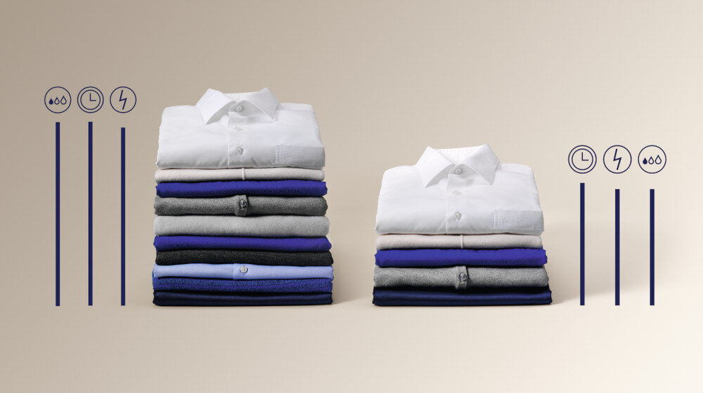 Pralko-suszarka ELECTROLUX MEW7P361XP SensiCare dostosowuje parametry cyklu optymalny czas prania