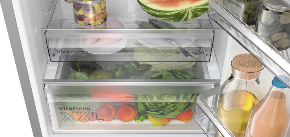 LODÓWKA BOSCH KGN392LAF system VitaFresh świeżość chłodzenie warzywa owoce